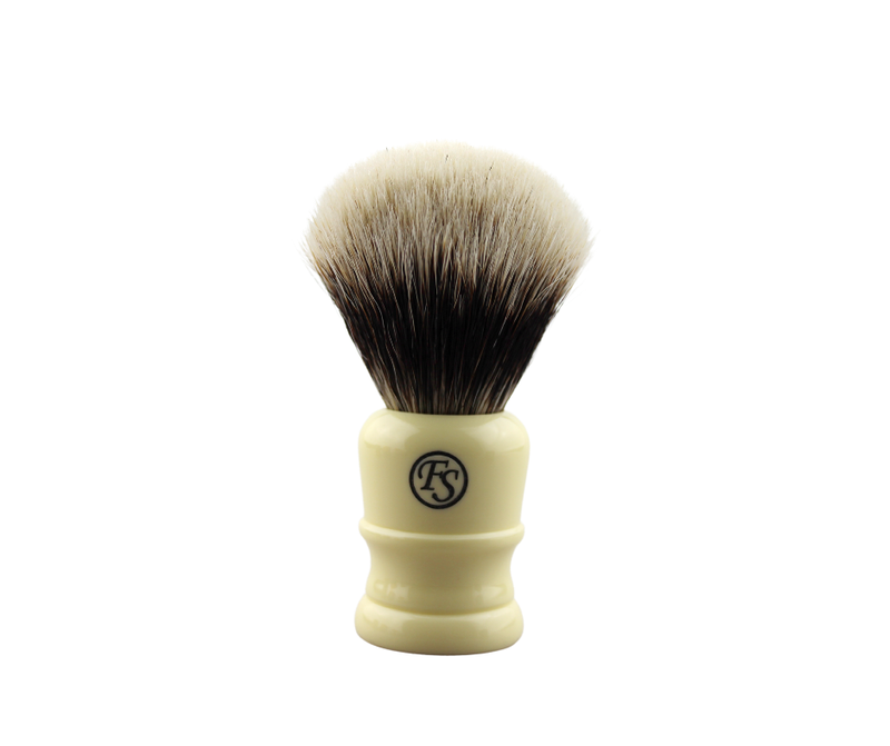 Frank Shaving Finest Badger Shaving Brush with ivory resin handle